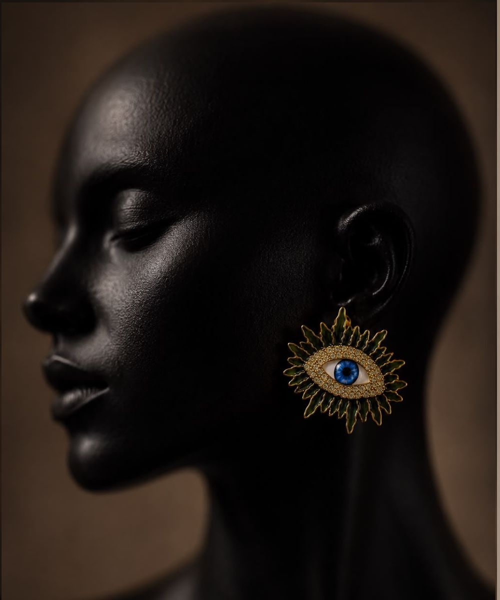 Evil Eye Solar Earrings