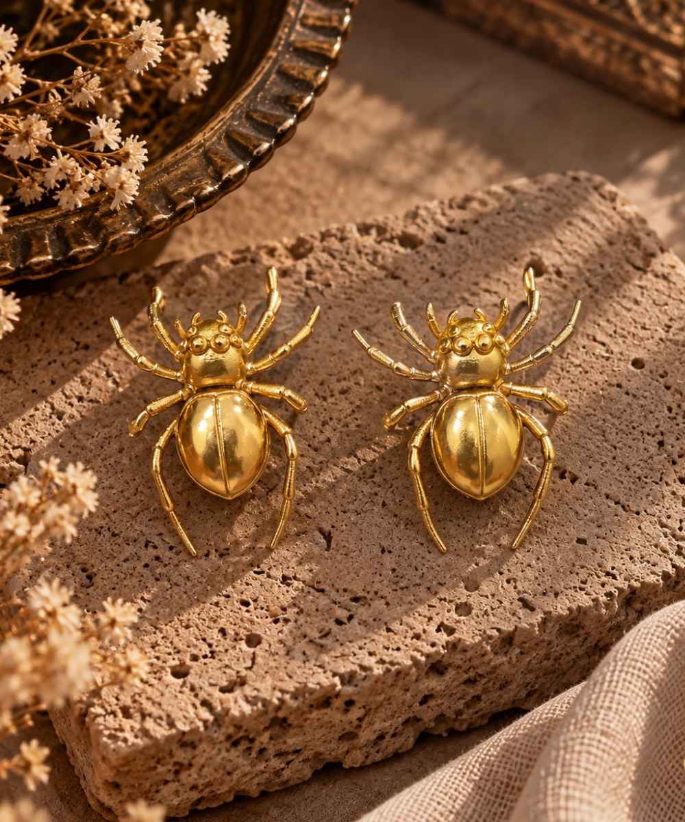 Arachnid Gold Statement Studs