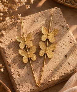 Twin Butterfly Pin Earrings