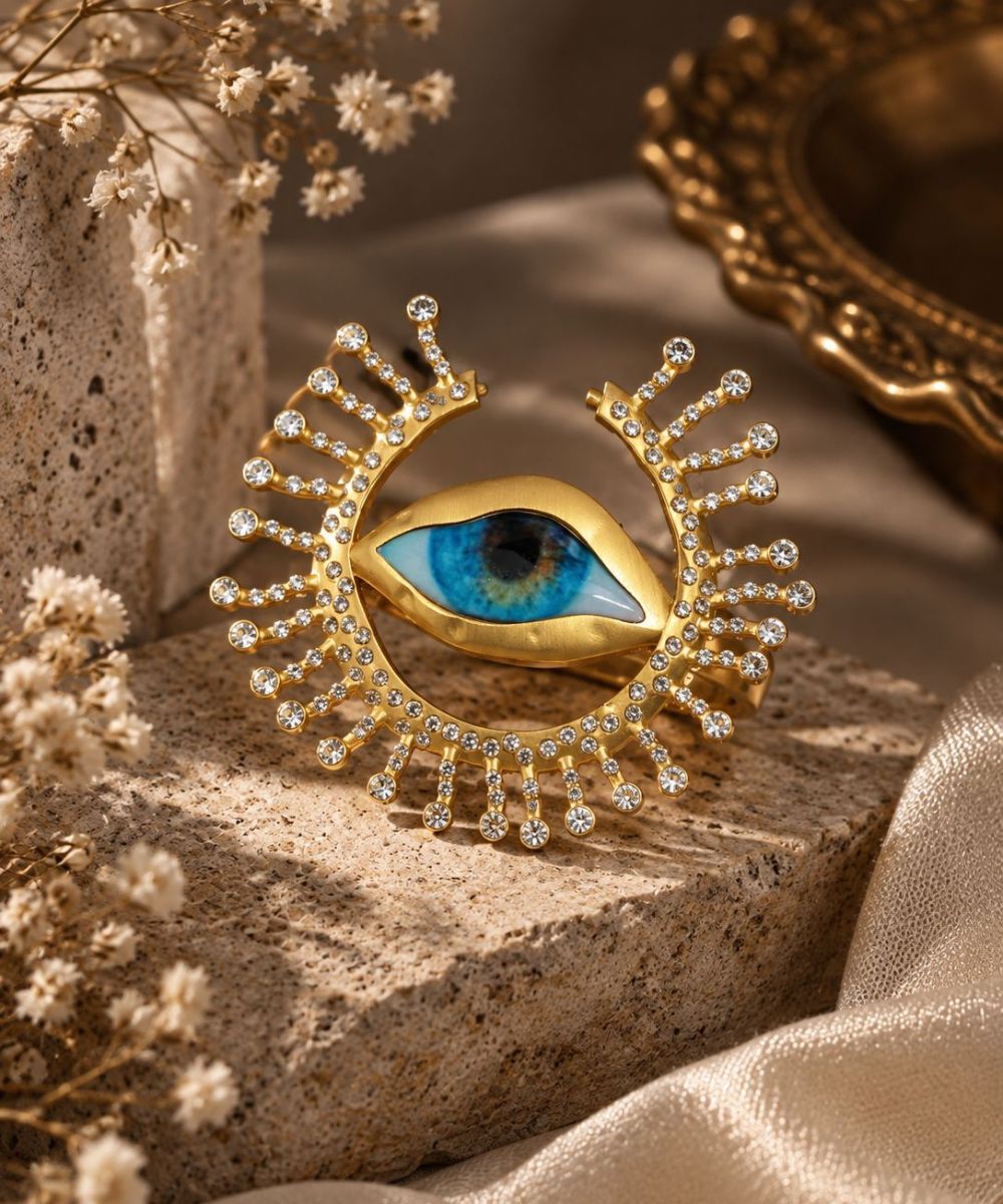 Celestial Evil Eye Statement Ring (Blue Eye)